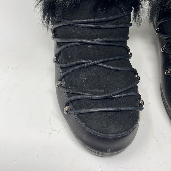 Emilio Pucci Black Shearling Winter Boots - Picture 4 of 11